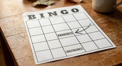 Bingo card analogy &mdash; Awareness vs Consciousness by Kritesh Ojha